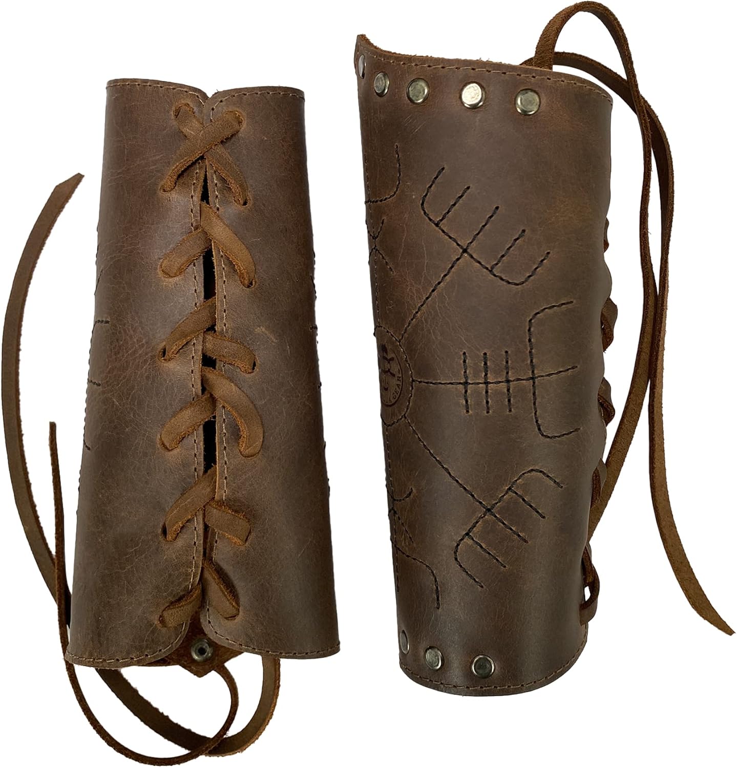 Valhalla Gear Full Grain Leather Archery Arm Guard – Handmade Protective Bracer For Men, Women & Youth