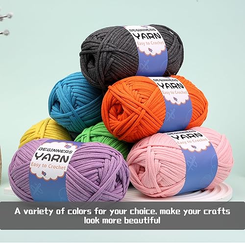 Miniatura 5 de Hilo de ganchillo de 7.05 oz, hilo para principiantes, hilo grueso, hilo gris con puntadas fáciles de ver (gris oscuro)