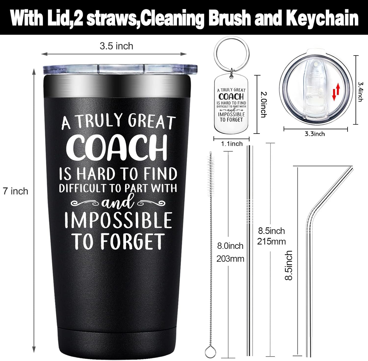 Coach Gifts for Men - Football, Soccer Coach Gifts - Cheer Coaches Gift - Basketball, Swim Coaches Appreciation Gift - Tumbler 20oz - Image 7