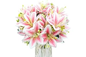 Artificial Lilies for Vivid Decorations: 4 Bundles of Lifelike Tiger Lily Arrangements