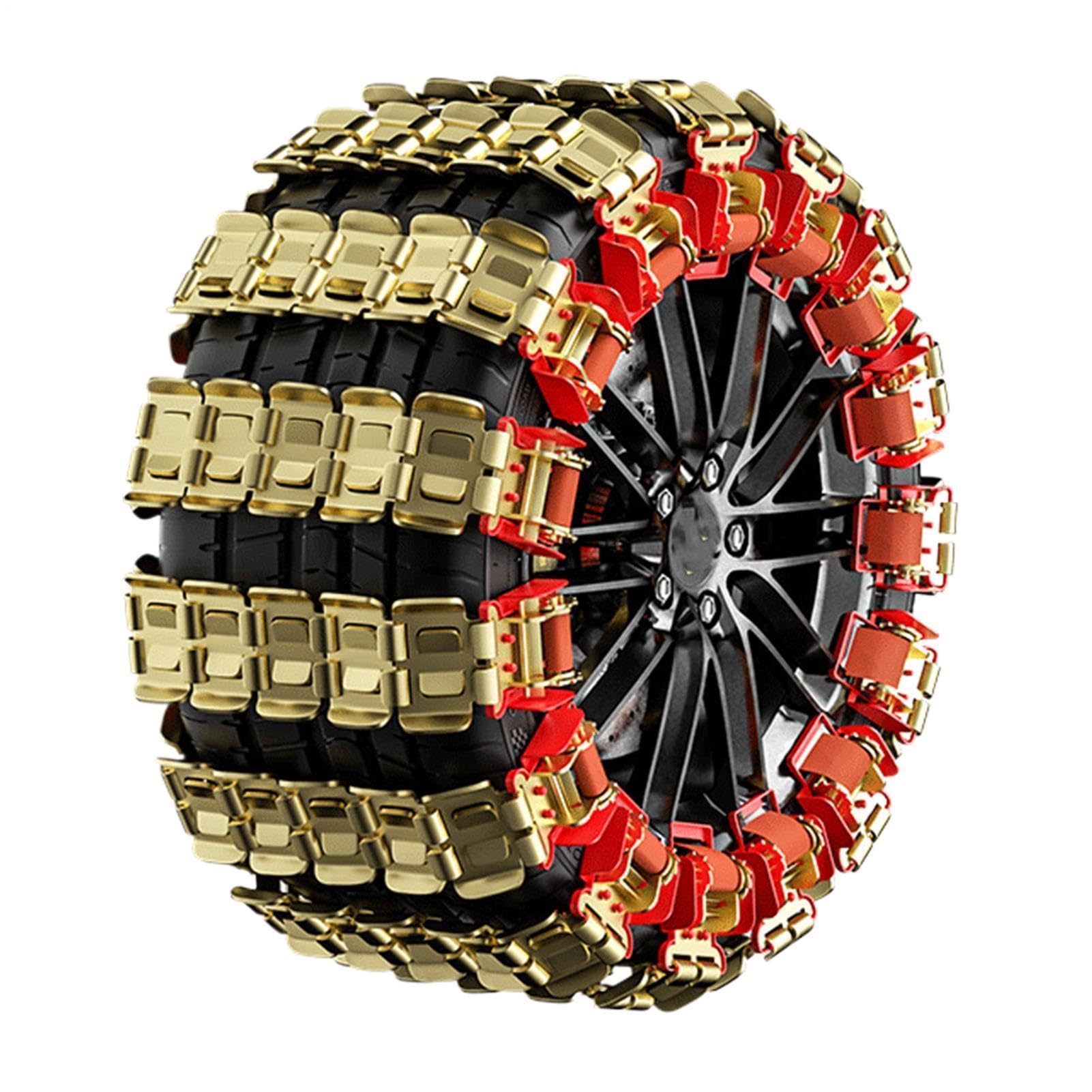 Cadenas de neumáticos de invierno de metal espesado antideslizante para coches y SUV 8