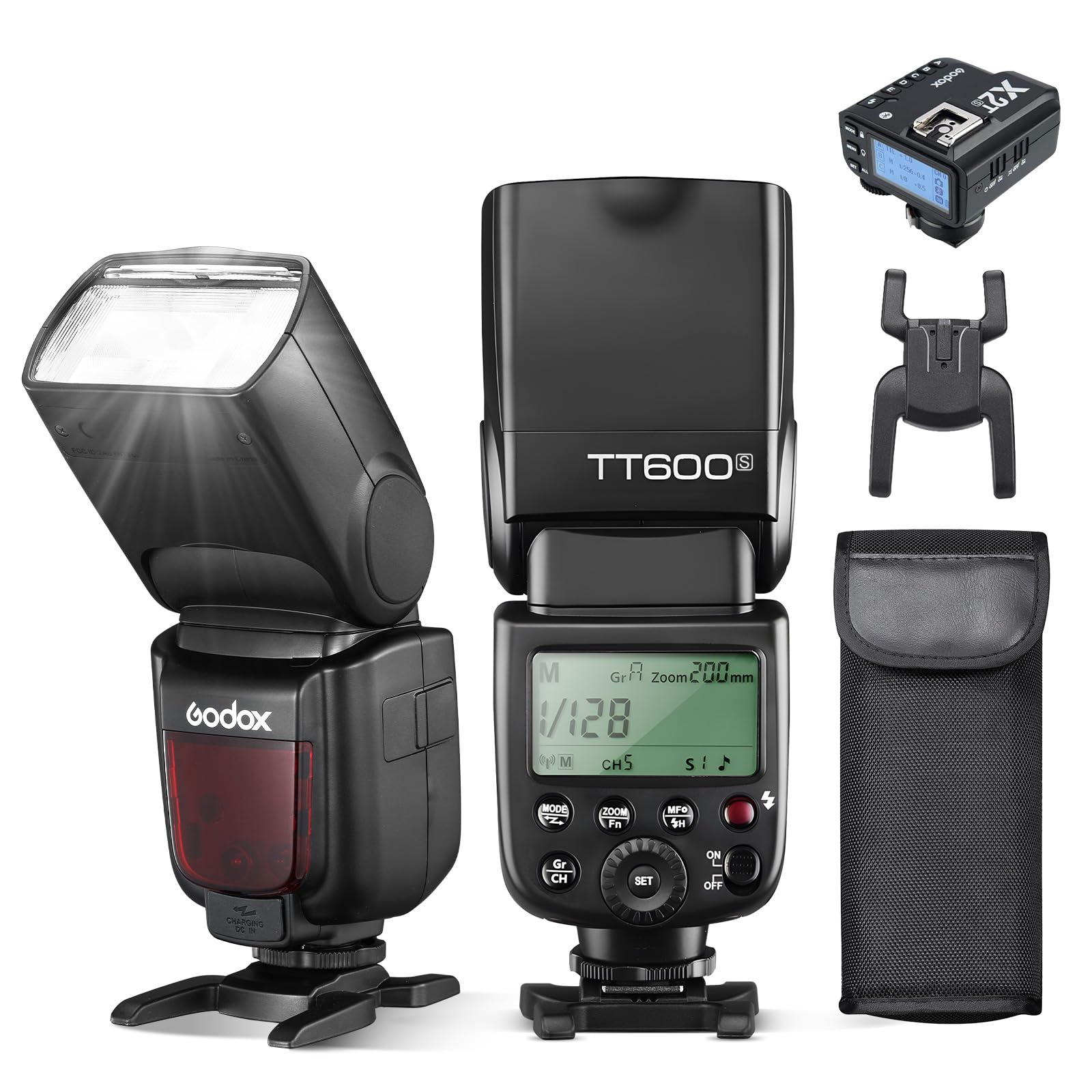 Godox TT600 HSS 1/8000s GN60 Flash Speedlite with Godox X2T-S Remote Trigger Transmitter,Built-in 2.4G Wireless X System Compatible with Sony Cameras