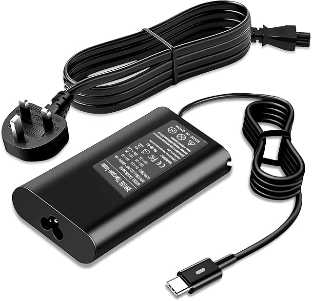 90W Charger Adapter USB C for Dell Latitude 11 12 13 5175 5285 5289 7275 7285 7370 5280 5480 7280 7480 7380 5400 7400 7300 7390 7200 2in1 XPS 12 9370 9365 LA90PM170 TDK33 0TDK33 Power Cord