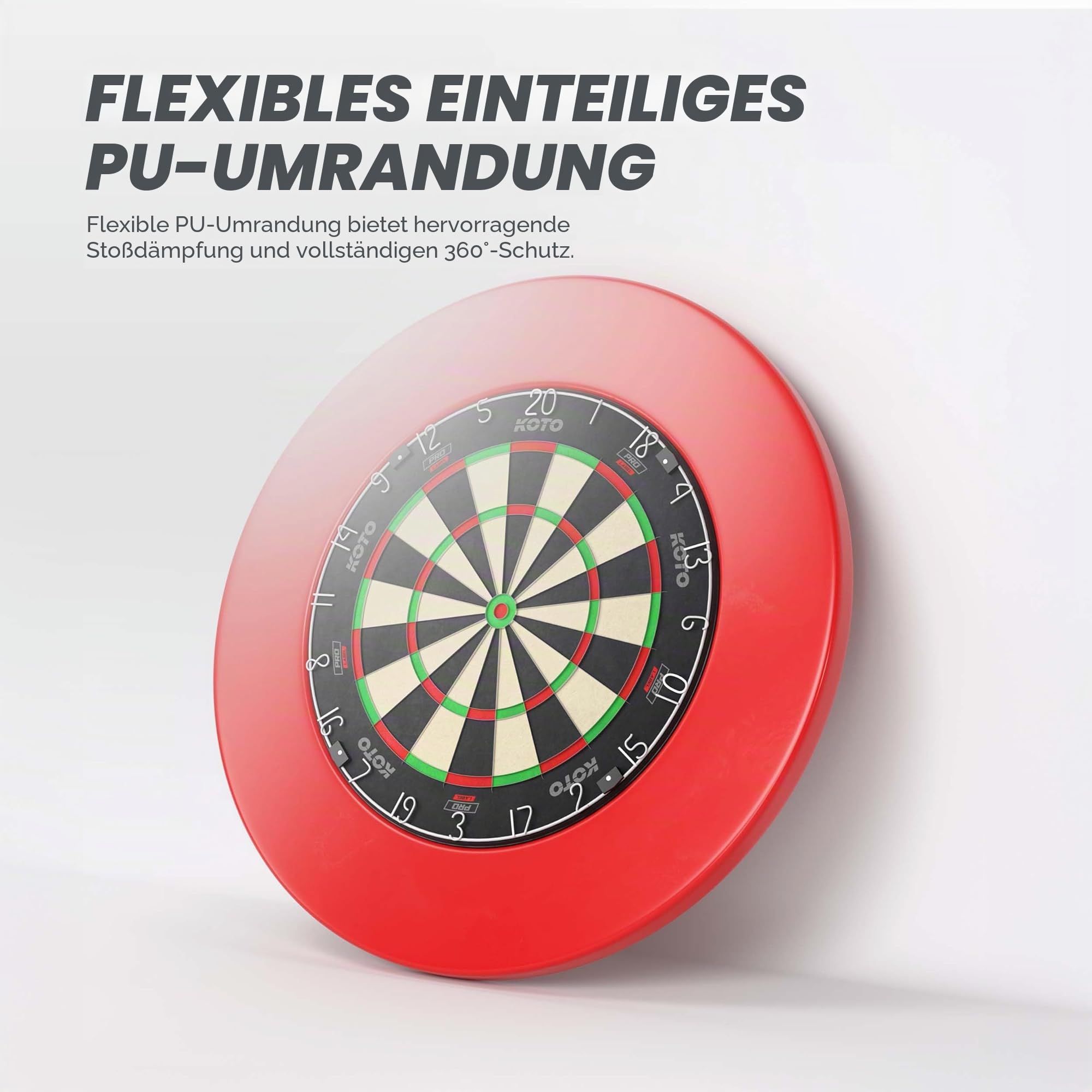 KOTO - King Pro Surround Dartset, 3 Barrels, 2 Sets Flights, 2 Sets Shafts (Short & medium), Dartwallet mit KOTO - Logo, für alle Dartscheiben, Dart Auffamgring zum Schutz Ihrer Pfeile & Wände