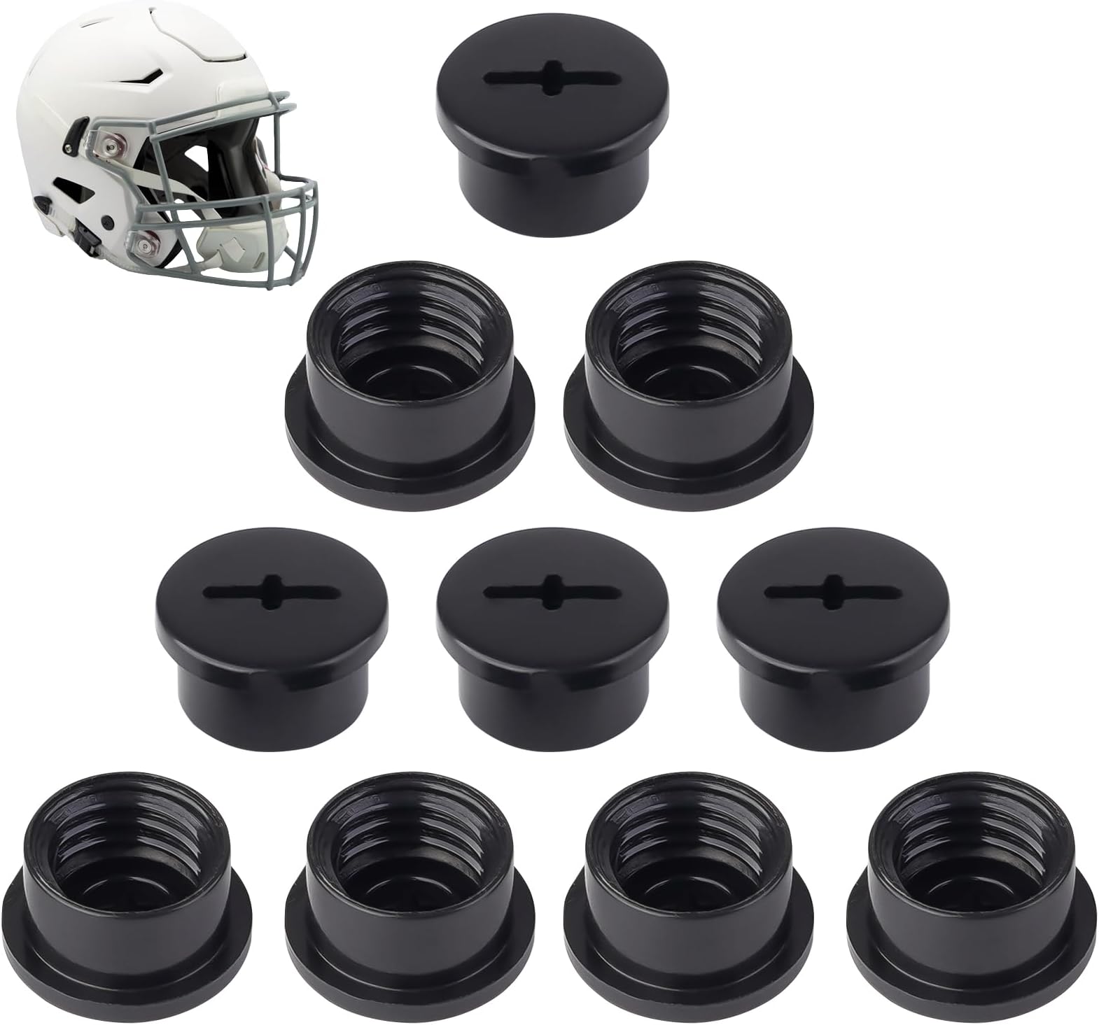 ELECTRAPICK10Pcs Bladder Valve Screws for Riddell Speedflex and Speed Lcon Helmet, Durable Valve Caps for Speedflex Helmet, Bladder Retainer for Riddell Speedflex Helmet Youth & Adult