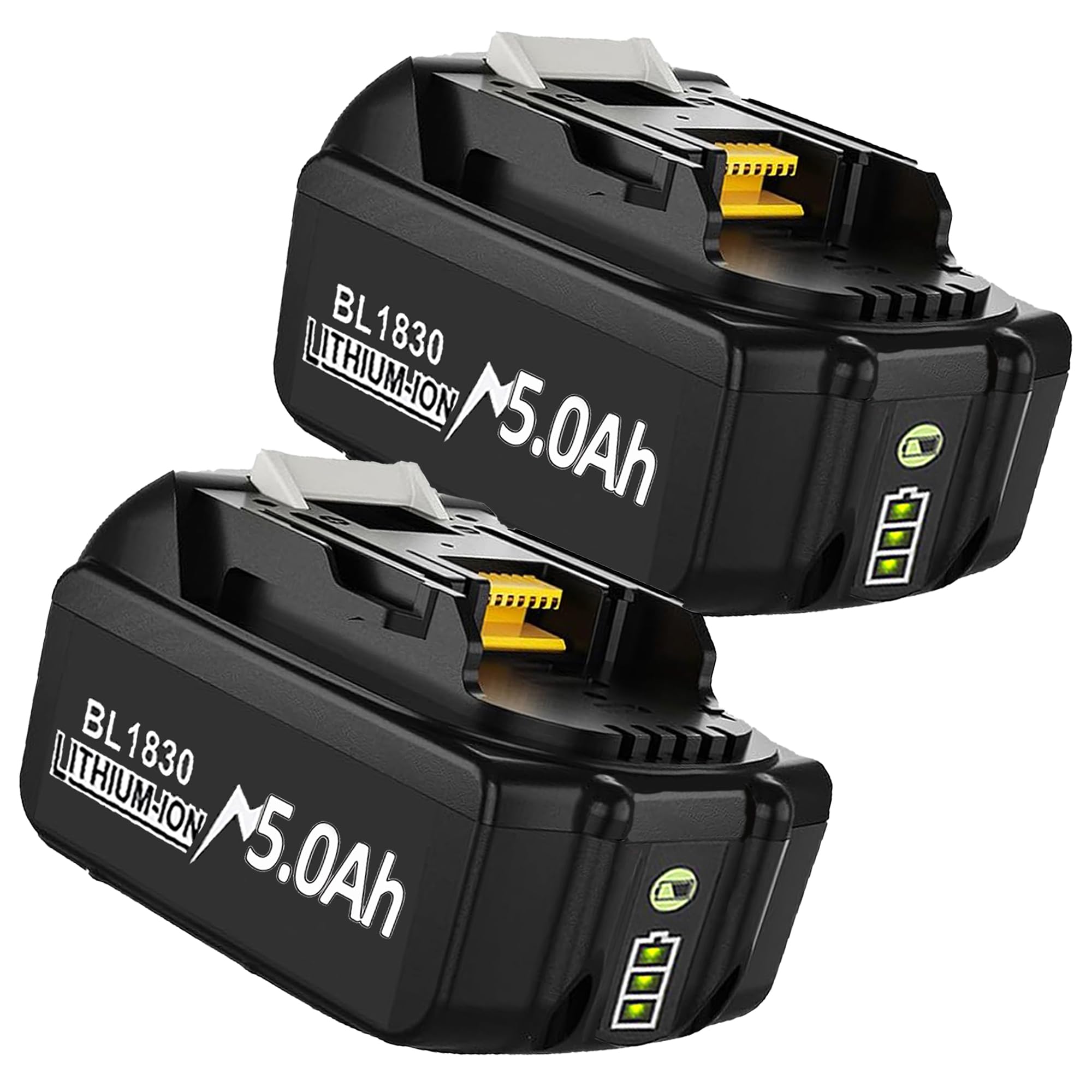 2 X 18V 5.0Ah Replacement Battery Compatible with Makita 18V Batteries BL1830 BL1850 BL1860 BL1830B BL1850B BL1860B BL1840 BL1820 BL1815 BL1835 BL1845