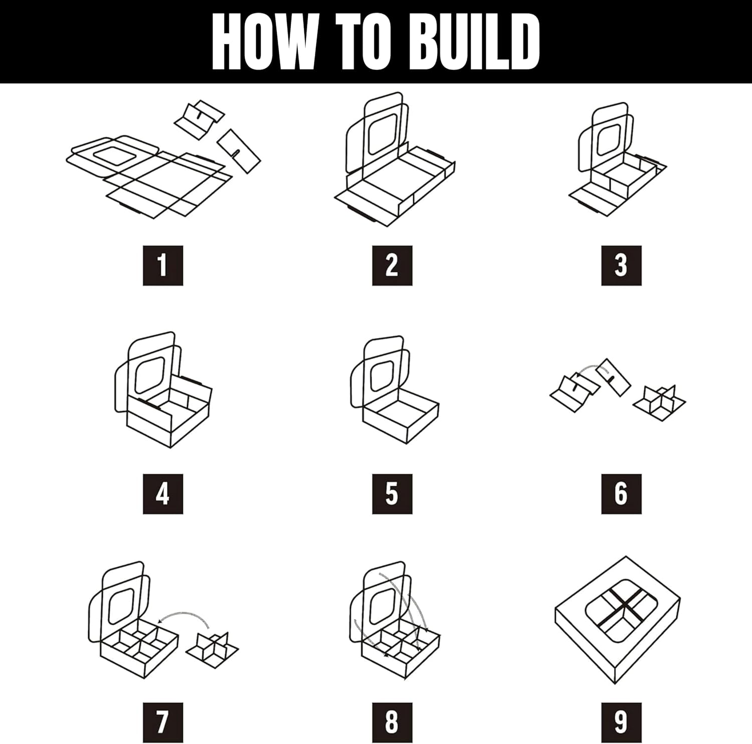 100 pcs Kraft Mini Cookie Boxes for 4 treats with Window and Dividers, Bakery Boxes, 6 x 6 x 2.4 Inches SMALL Baking Boxes, Square Cookies Box Decorating Supplies for Gift Giving