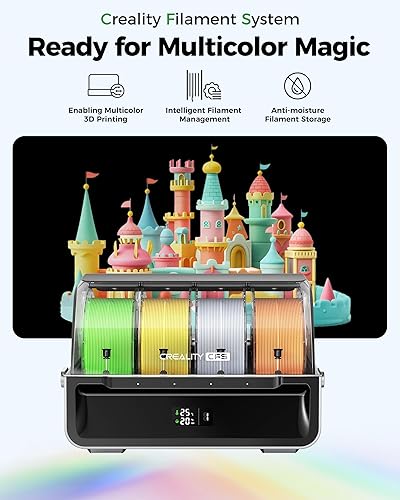 Miniatura 10 de Comgrow Secador de filamentos, caja seca de filamentos mejorada, deshidratador de filamentos 3D de gran capacidad para filamento de 4.4lbs,