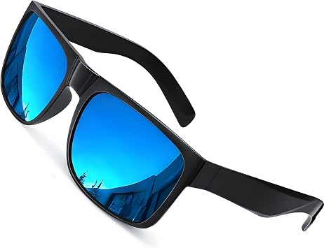 grinderPUNCH XL Polarized Mens Oversized Sunglasses, Big Heads Wide Face Large Head Fit Sports Driving Fishing Extra Wide Blue Sunglasses