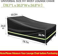 Vista 2 de Fundas reflectantes para tumbonas de patio mejoradas, impermeables para exteriores, protección para todo tipo de clima, tela Oxford 420D, protección