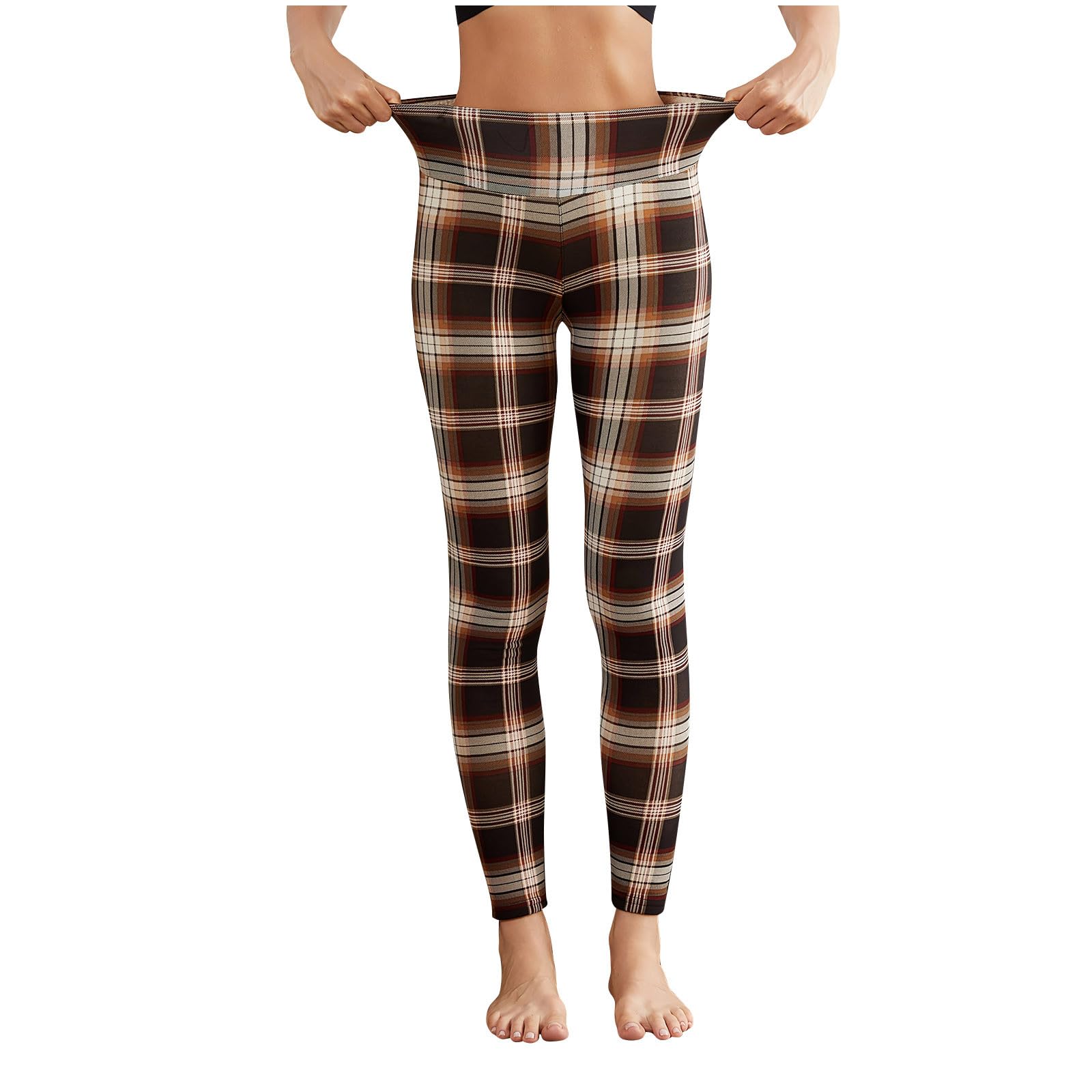 Fleece Lined Leggings Women Soft Tummy Control High Waisted Winter Thermal Warm Casual Pants for Workout Hiking