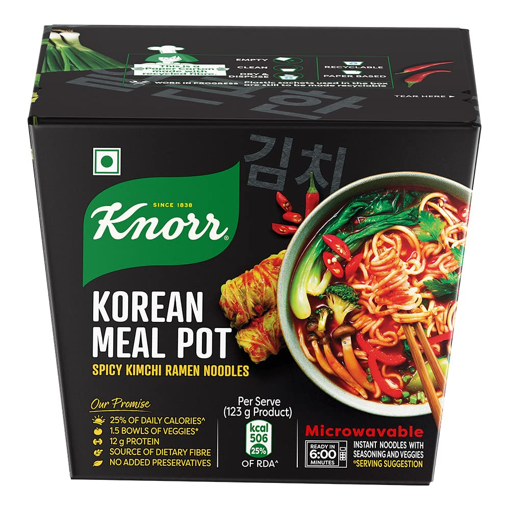 Knorr Korean Meal Pot Spicy Kimchi Ramen Noodles l Korean Noodles