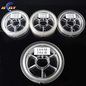 GlobalNiche 3.5 : 100m 100% Japanese Fluorocarbon Material Leader Fishing Line 10lb 12lb 14lb 15lb 16lb 20lb