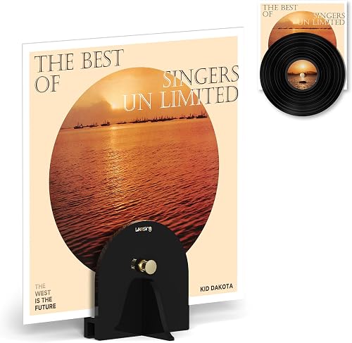 Likesing Schallplatten Aufbewahrung, Acryl Vinyl Halter für Wand und Tisch, Verd
