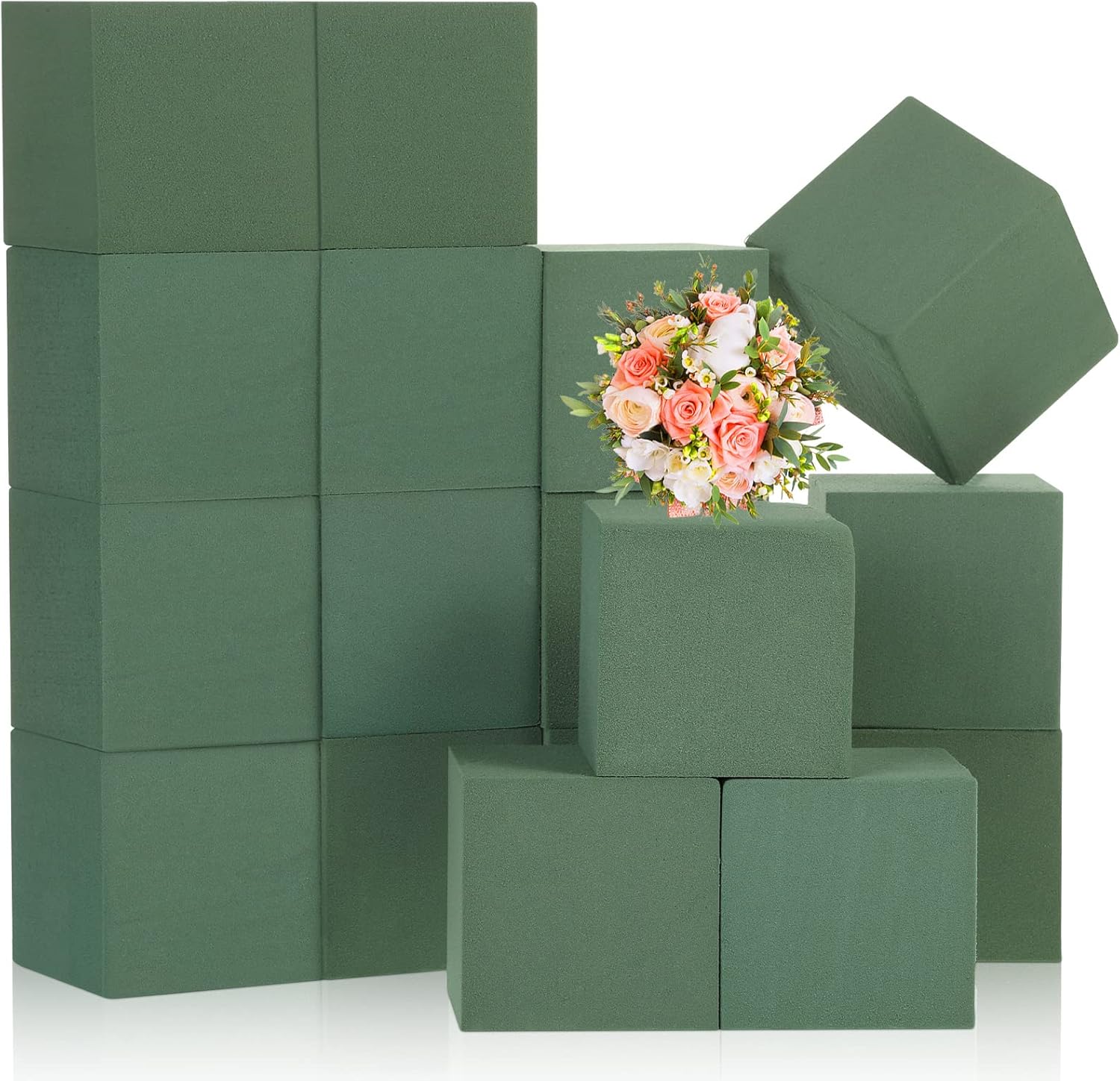 Gerrii 18 Pcs Floral Foam Blocks Dry and Wet Foam Block
