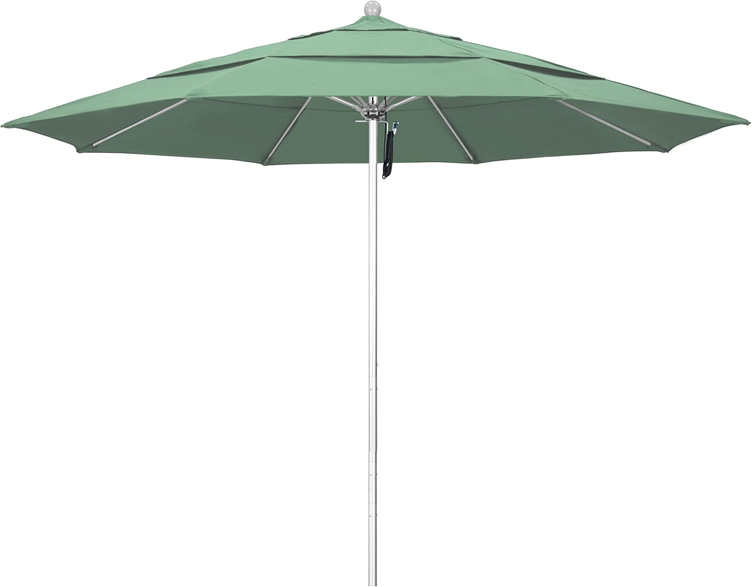 Phat Tommy 11 ft Commercial Patio Umbrella - Sturdy, Heavy Duty, and Durable Restaurant and Residential Outdoor Patio Umbrella for Shade, Silver Anodized Aluminum Frame, Beige