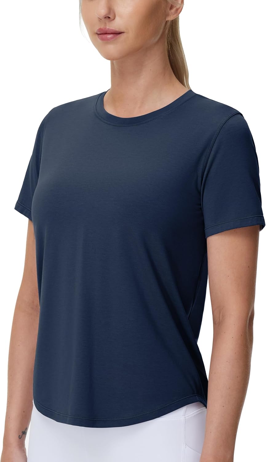 THE GYM PEOPLE Women's Workout Short Sleeve Breathable T-Shirts Athletic Yoga Tee Tops