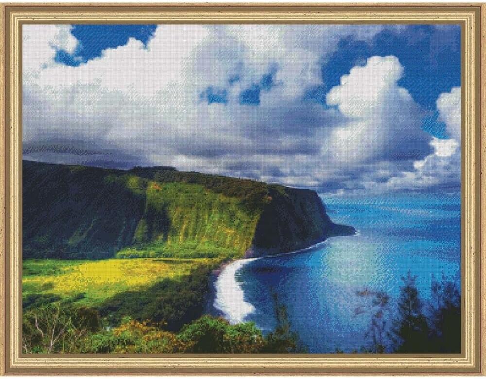 Big Island, Hawaii, Landscapes and Seascapes Counted Cross Stitch Pattern (Pattern Only, You Provide The Floss and Fabric)