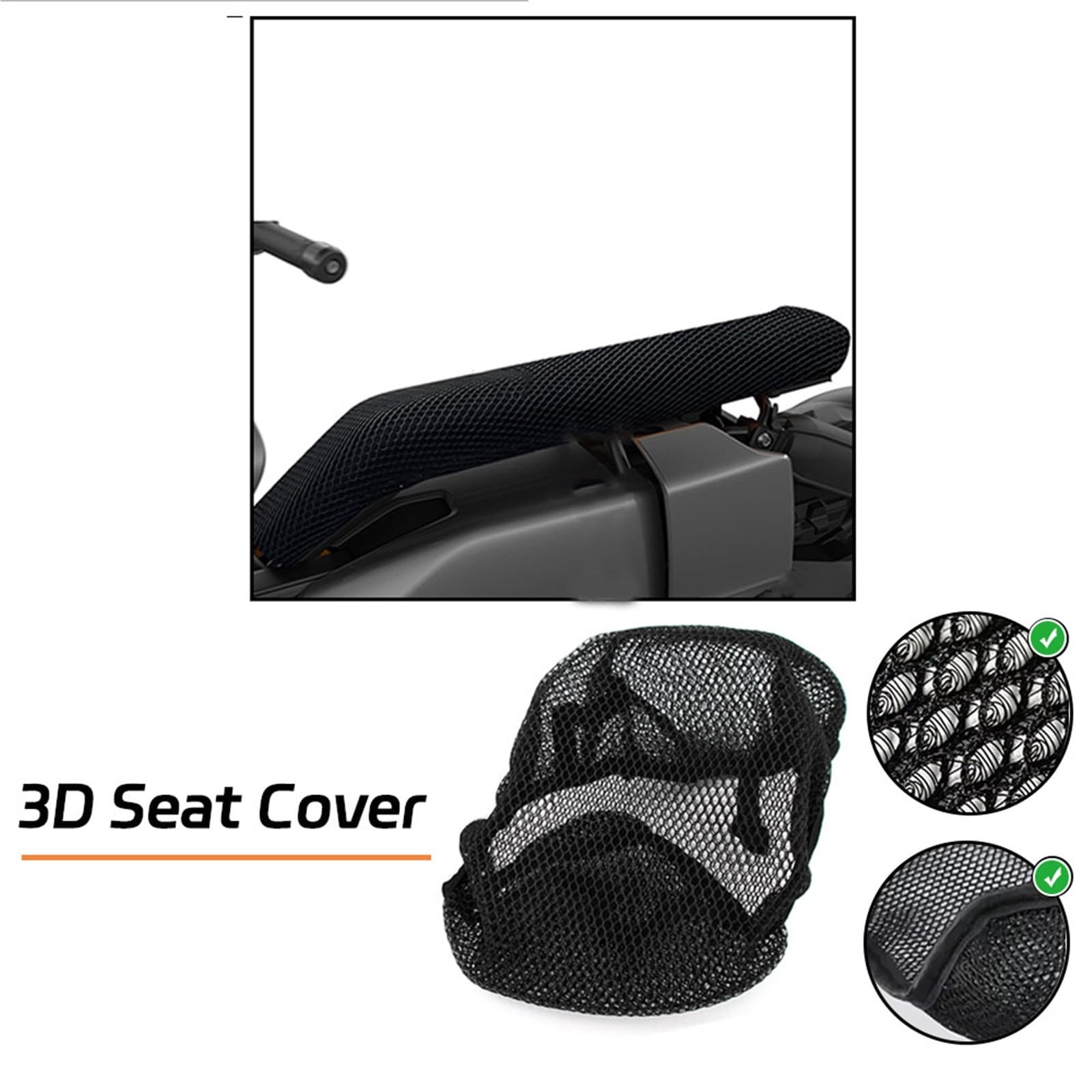 Per BMW CE04 2022- Moto 3D A Nido D'ape Flusso D'aria Mesh Coprisedile Tessuto Di Rete In Nylon Cuscino Protezione Del Sedile Isolato