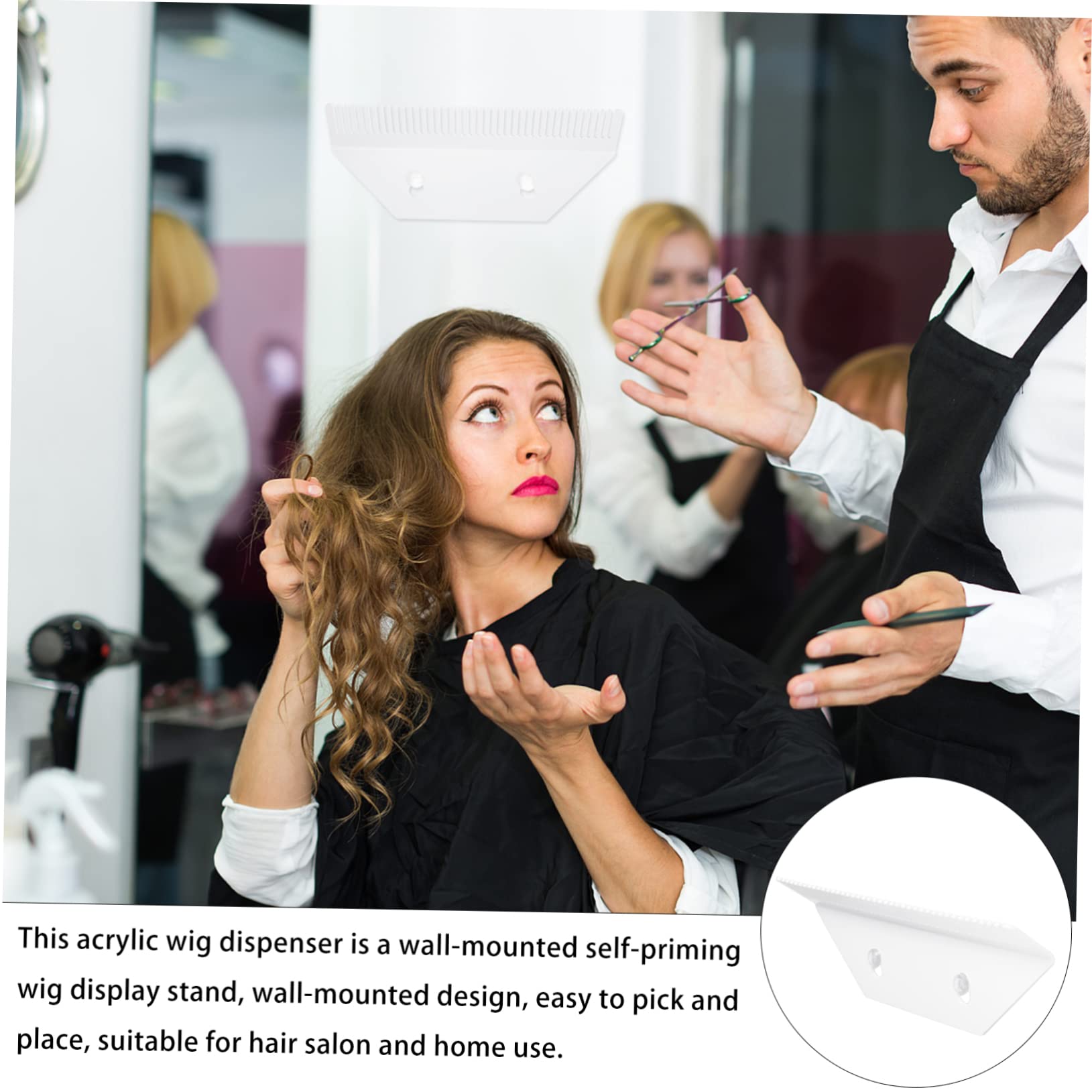 Lurrose Wig Stand Hair Extension Style Diy Hair Extension Holder Phone  Wallet Wig Hanger Stand Hair Extension Display Holder Braid Wig White Self-priming  Acrylic Display Stand : Amazon.sg: Beauty