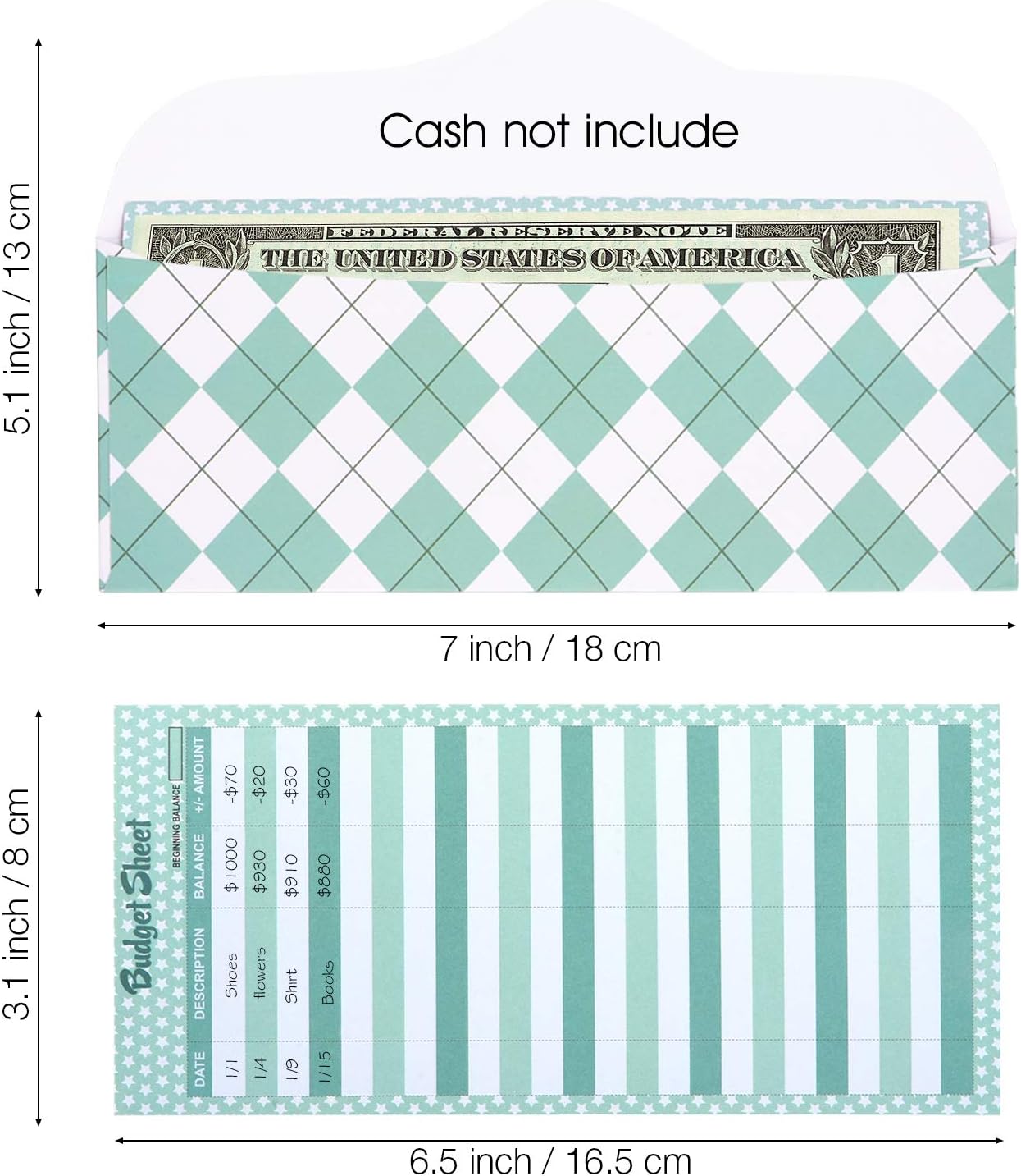 SUKKI Cash Envelope System, 12 PC Waterproof Budget Envelopes for Saving Money plus 12 Budget Sheets, Cash Budget Envelopes with Budget Sheets for Cash Budgeting