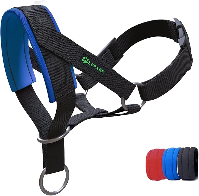 ILEPARK Dog Head Collar with Padded Fabric, Head Harness for Dogs, Anti