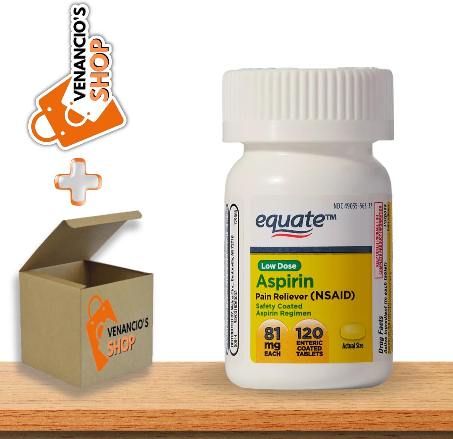 Equate Aspirin Pain Reliever (NSAID) 81 mg Coated Tablets