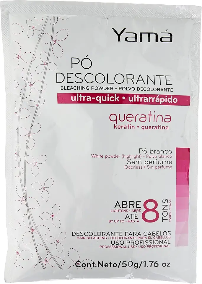 Pó Descolorante Queratina, Yama, Branco