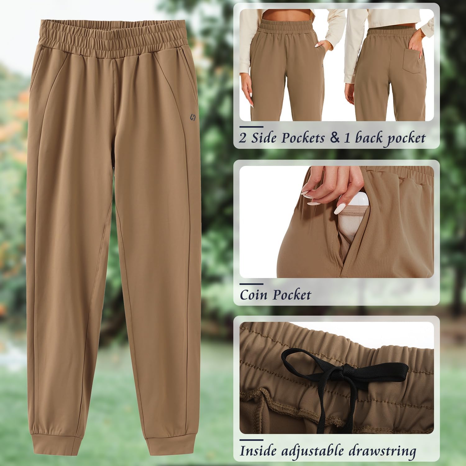 HOdo 32"/34"/36" Inseam Womens Tall Sweatpants Fleece Lined Long Joggers Workout Pants with Pockets - Image 5