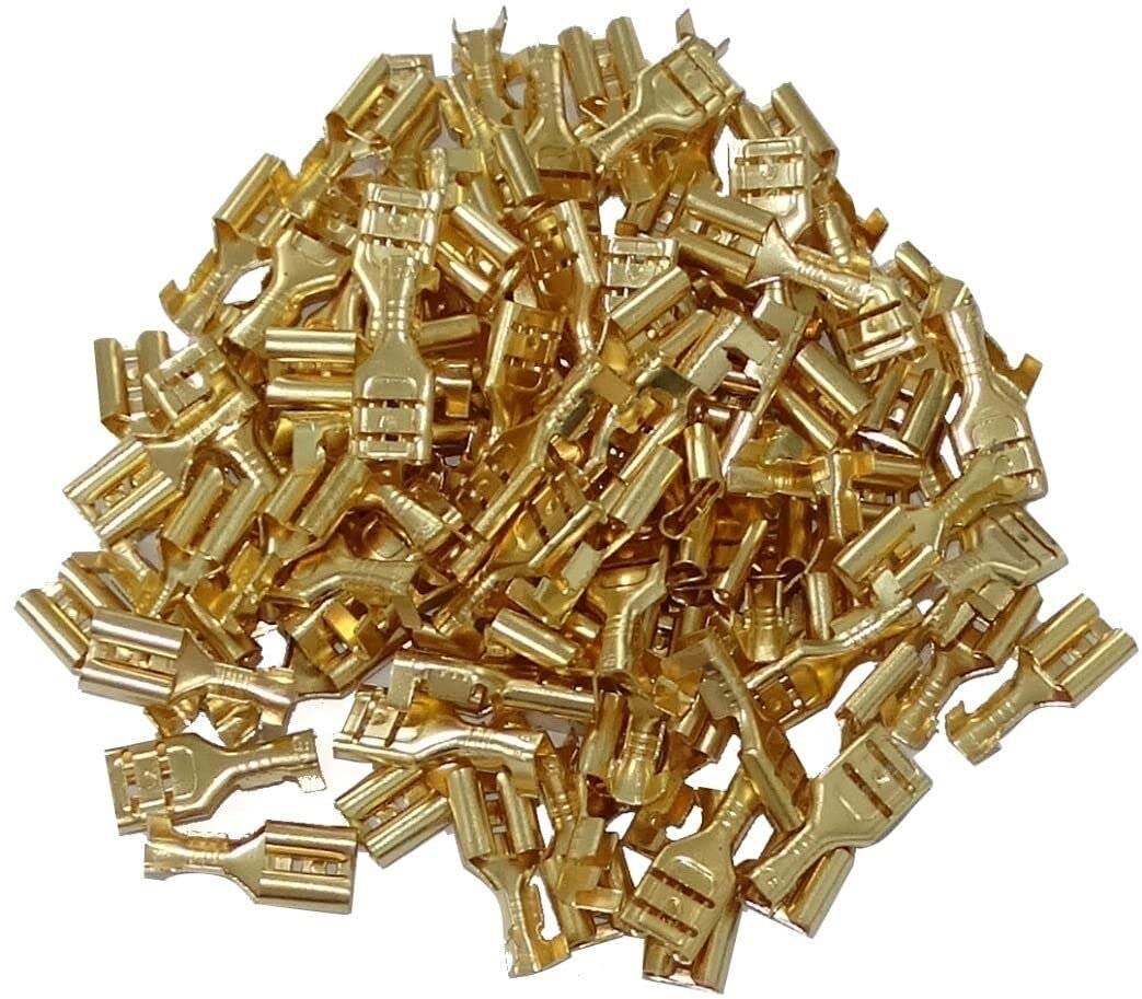 Electric terminal female with holding tooth 6.3 mm Kit 100 pcs