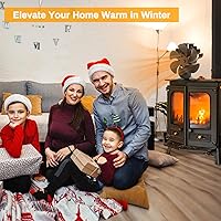 Vista 2 de Ventilador de estufa de leña, ventilador de chimenea alimentado por calor, no eléctrico, ventilador térmico para estufa de leñaquemador de troncos