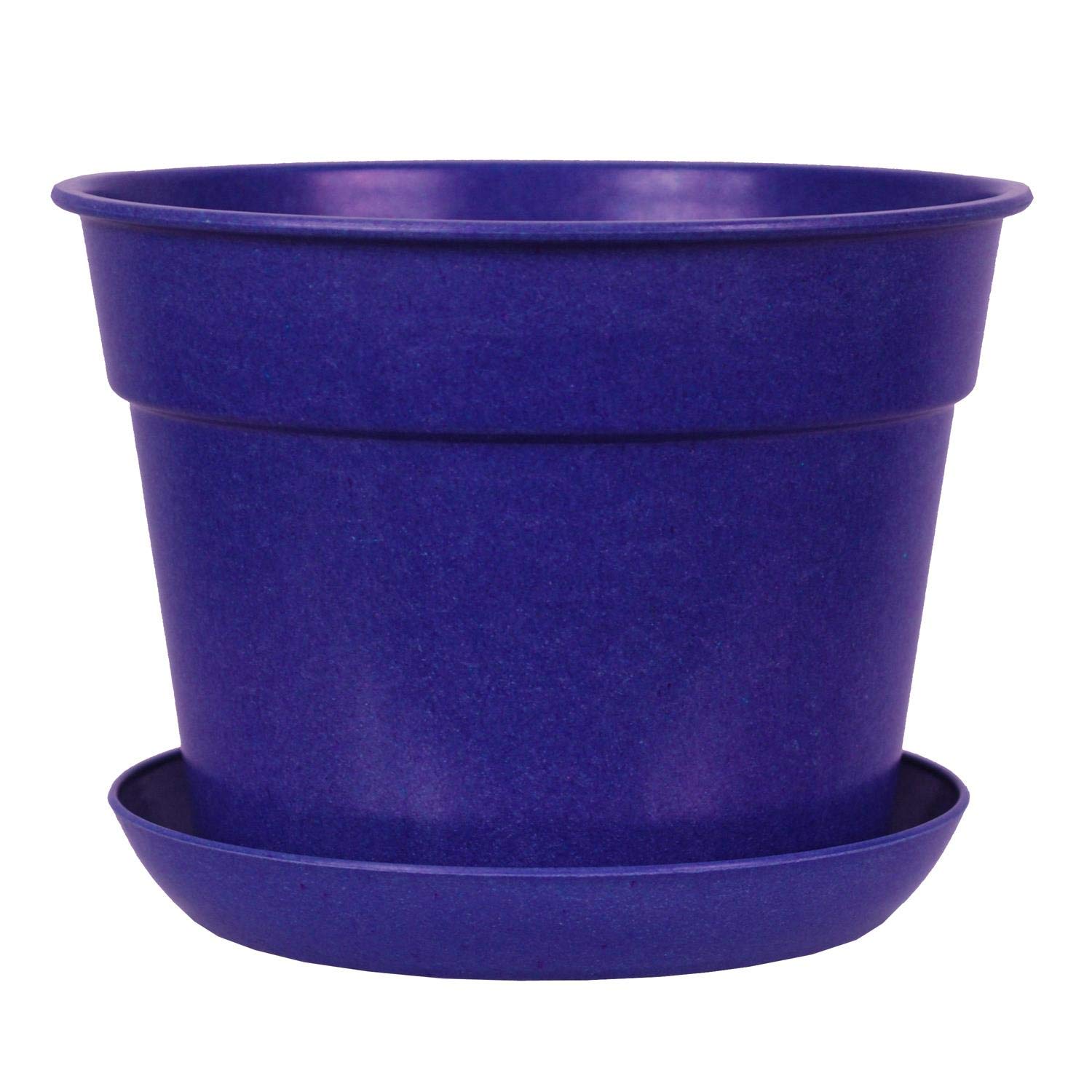 Compostable Plant Pot & Saucer Sets - Set of 20 - Purple - 14cm (H) x 19cm (Dia)