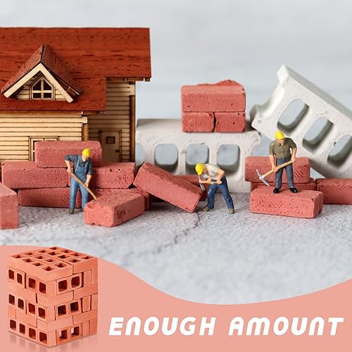 Miniatura 10 de Deekin 24 piezas de minibloques de cemento a escala 112, bloques de cemento en miniatura para construcción de cemento pequeño para ladrillos