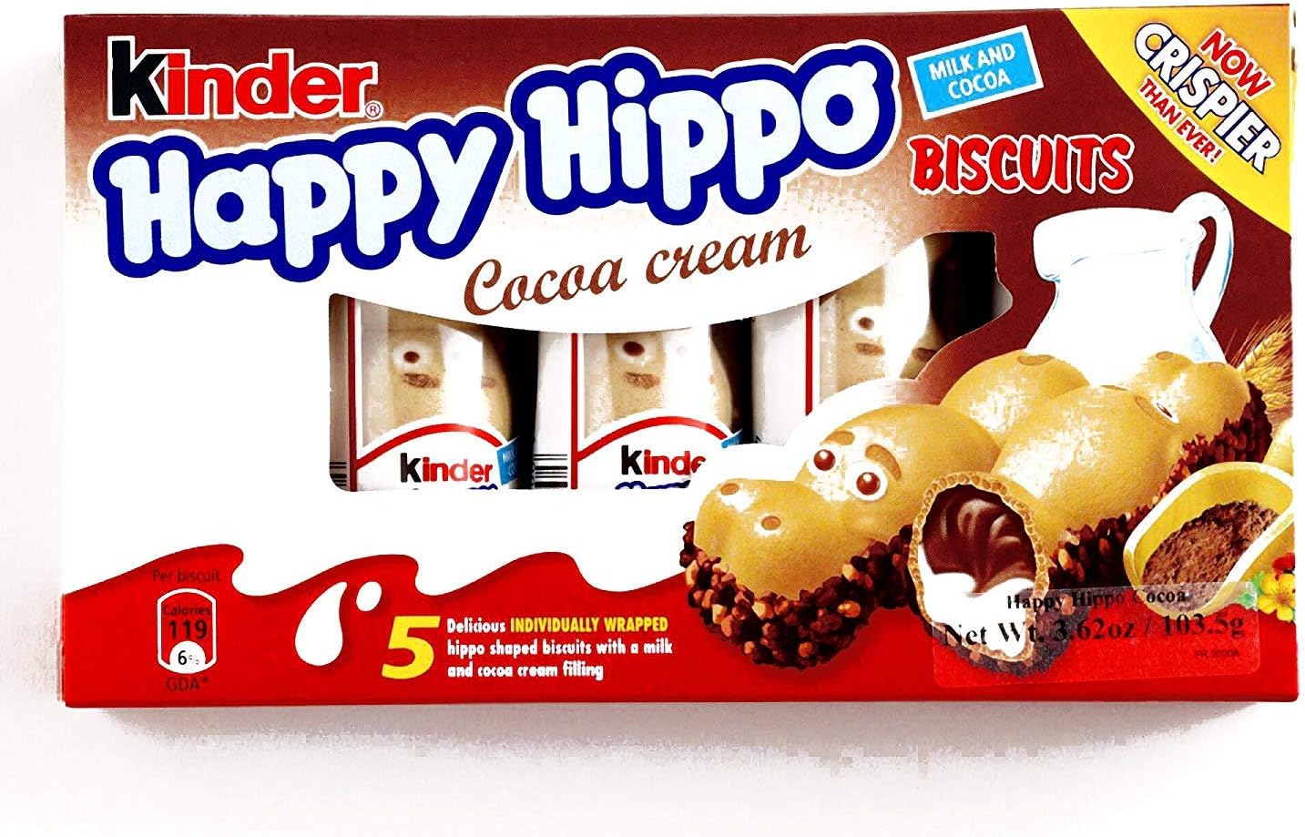 Hippo Cocoa Biscuits 3.62 oz each (2 Items Per Order)