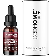 CBHOME Oils - Huile de Graines de Chanvre à 20% + ISO-N 20% + Ashwagandha + Safran - 10 ml - Base de noix de coco bio - Pressé à froid - Sans additifs - 100% végétal - Certifié bio UE