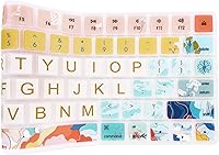 Vista 4 de Funda de teclado para Apple iMac Magic Keyboard 2ª generación MLA22LL/A (Modelo: A1644), protector de piel de silicona con diseño de letras grandes