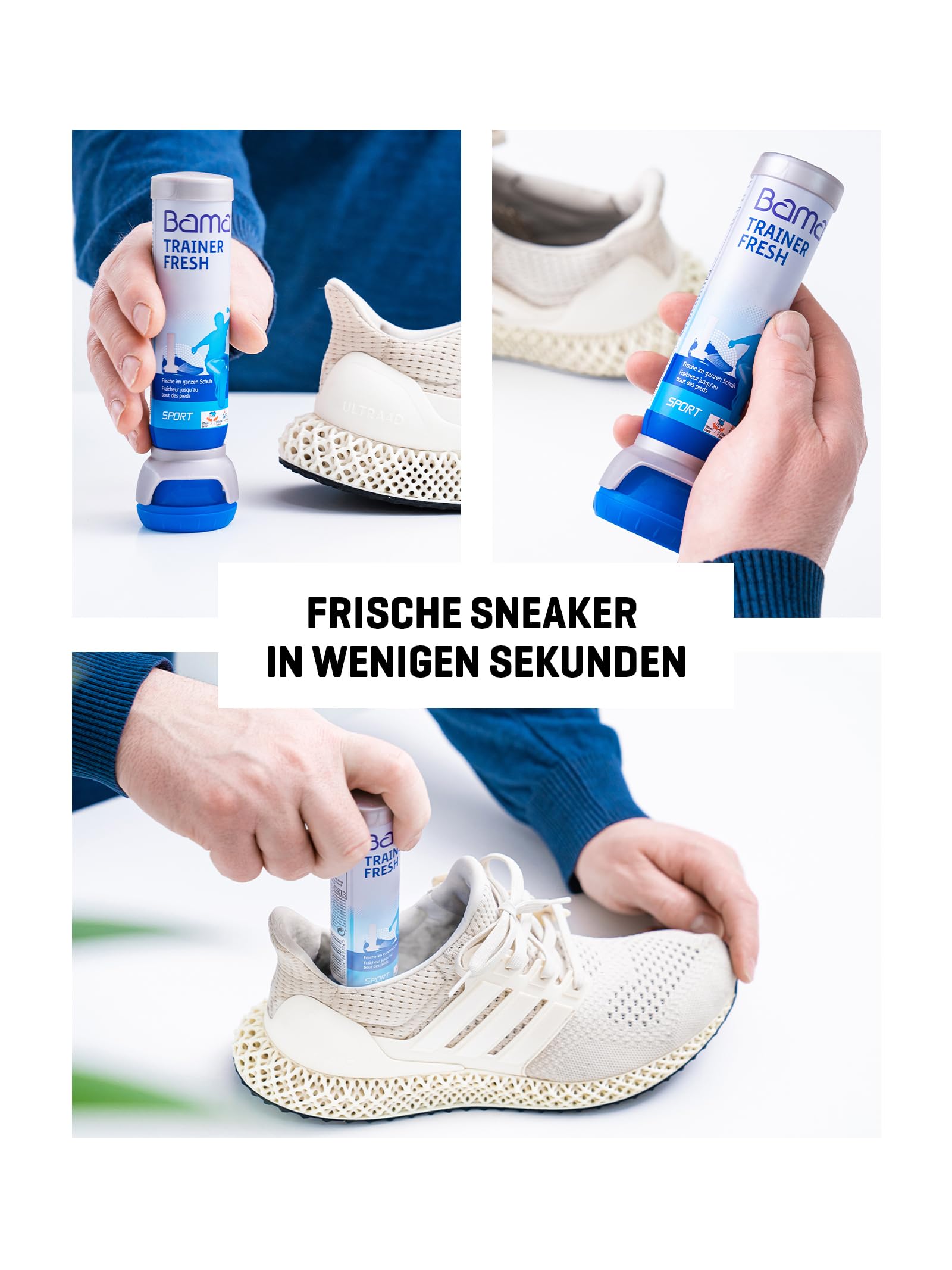 Spray désodorisant pour chaussures - neutralisant les odeurs pour les pieds malodorants pour l'hygiène et la fraîcheur Coffrets de pour chaussures 2 x 100 ml - BAMA