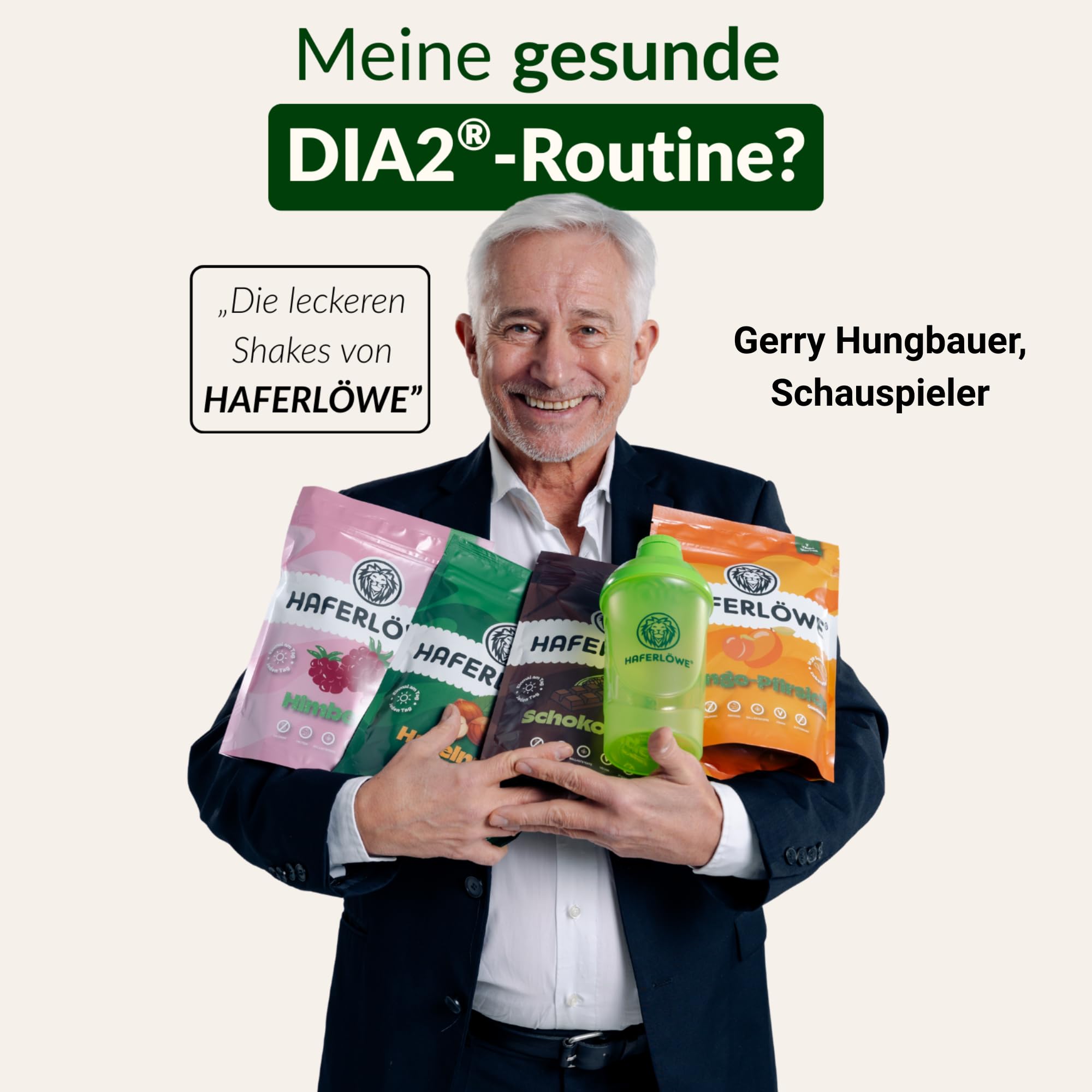 Haferlöwe Haferkur 35 Tage Starter Set | Leckere Hafertage in 5 Geschmacksrichtungen inkl. Gratis Shaker und Leitfaden | Protein Shake | Leckerer Diät Hafershake | DIA2® Ernährung