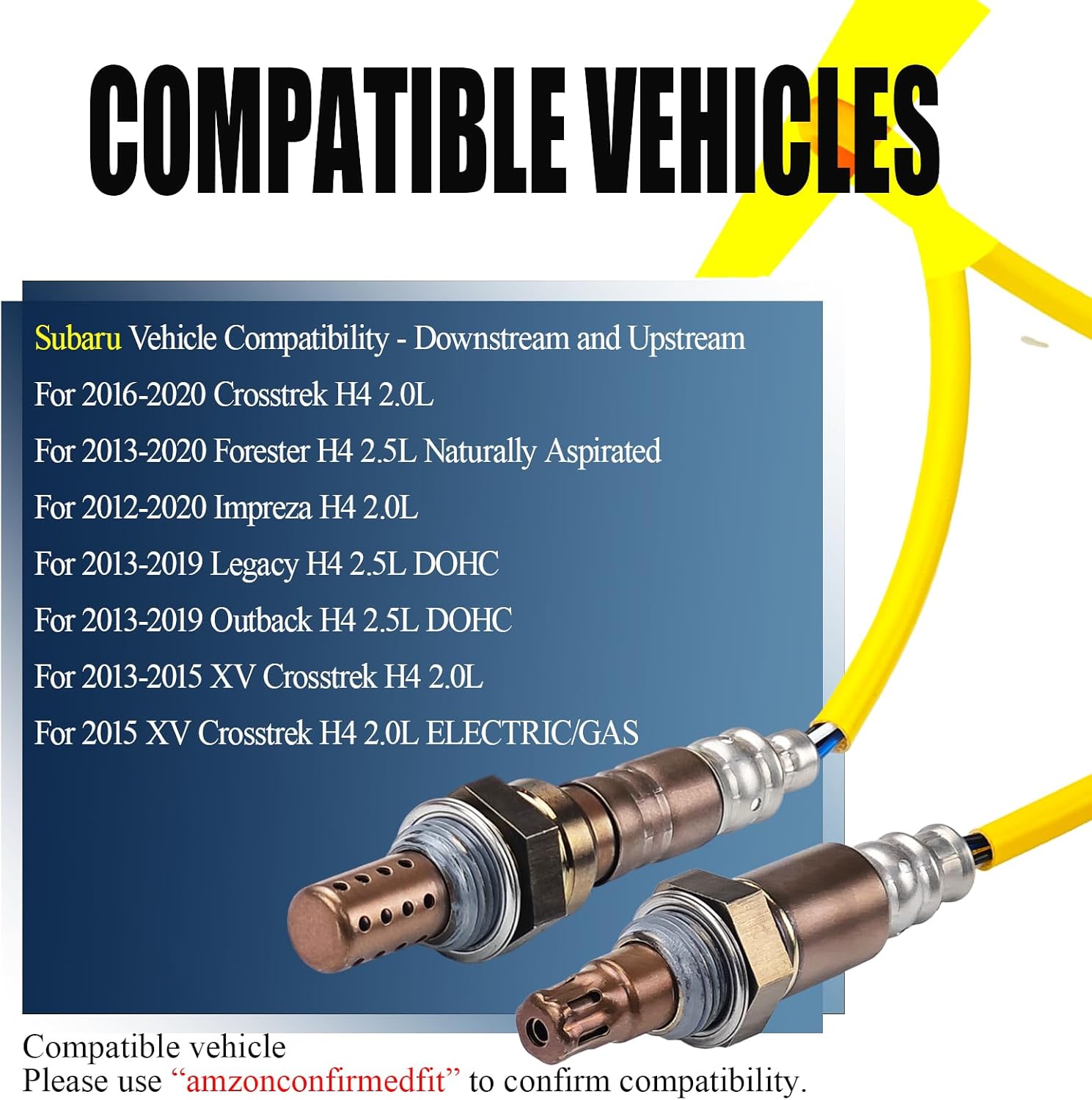 Upstream & Downstream Oxygen O2 Sensor Compatible with 2016-2020 Subaru Crosstrek 2013-2020 Forester 2012-2020 Impreza 2013-2019 Legacy 2013-2019 Outback 2013-2015 XV Crosstrek, 2.0L/2.5L 2PCS