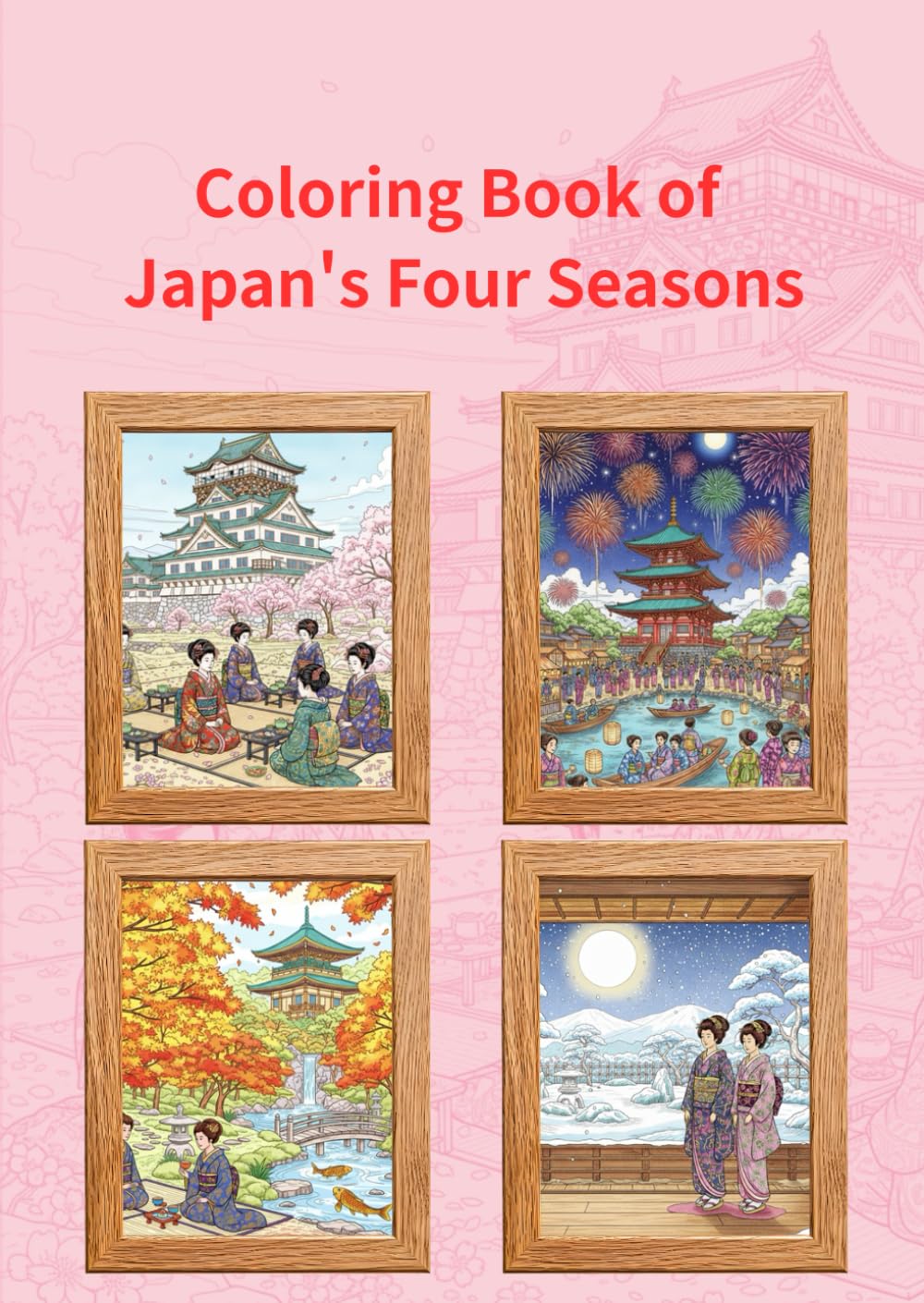 Coloring Book of Japan's Four Seasons
