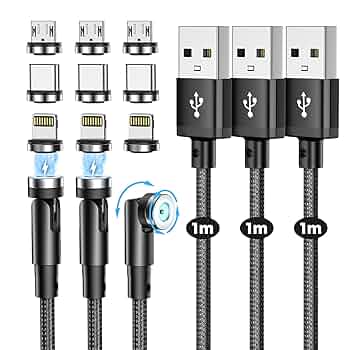 まりcar様　マグネット充電ケーブル12本セット[1m×3 /2m×9]　黒 Amazon.co.jp: VAFOTON マグネット 充電ケーブル 9pin 540度回転