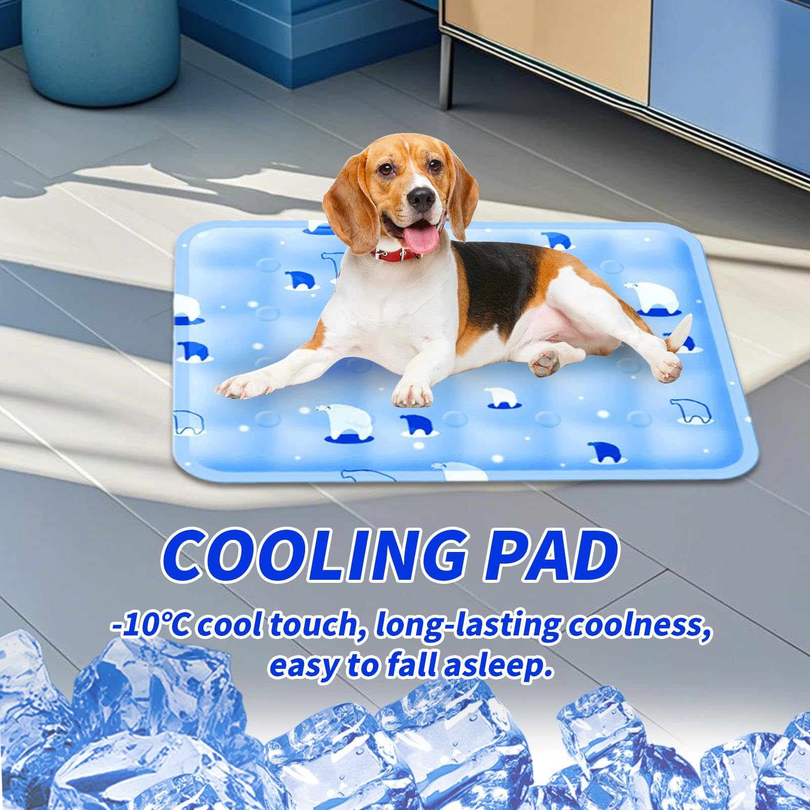 Tappetino Refrigerante Per Cani Da Interno Cuscino Rinfrescante Per Cuccia | Cuscino Lavabile Grande per Animali Domestici Estivi per Cuccioli e Gatti da Cuccia Pavimento Gabbia Casa Esterno per