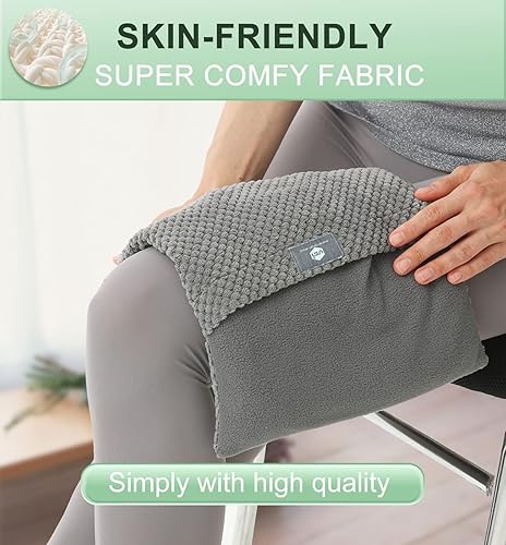 Miniatura 4 de UNCN Almohadilla térmica ancha para microondas con funda lavable de 9 x 15 pulgadas, almohadilla caliente para microondas para cuello, hombros,