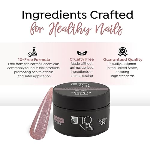 Miniatura 3 de TONES Gel de moda  Gel de uñas de poliéster LED o UV de alta calidad de larga duración  Libre de 7  Arte de uñas de secado rápido y superposición de