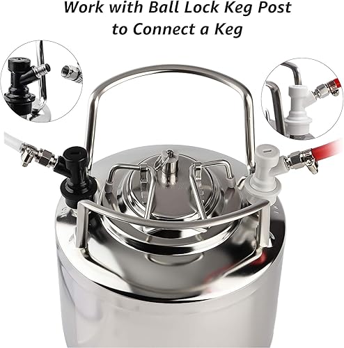 Miniatura 6 de MRbrew Juego de desconexión de cerradura de bola, accesorios de barril de maíz para bloqueo de bola de preparación casera para acoplador de postes