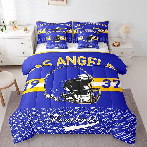 Feelyou Football Comforter Set with Sheets 7 Piece Twin Size Boys Bed in a Bag K