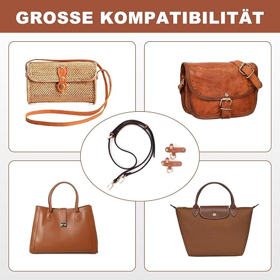 Shoulder strap for GADITIEK Longchamp, adjustable bag strap for leather, women's bags, without drilling holes