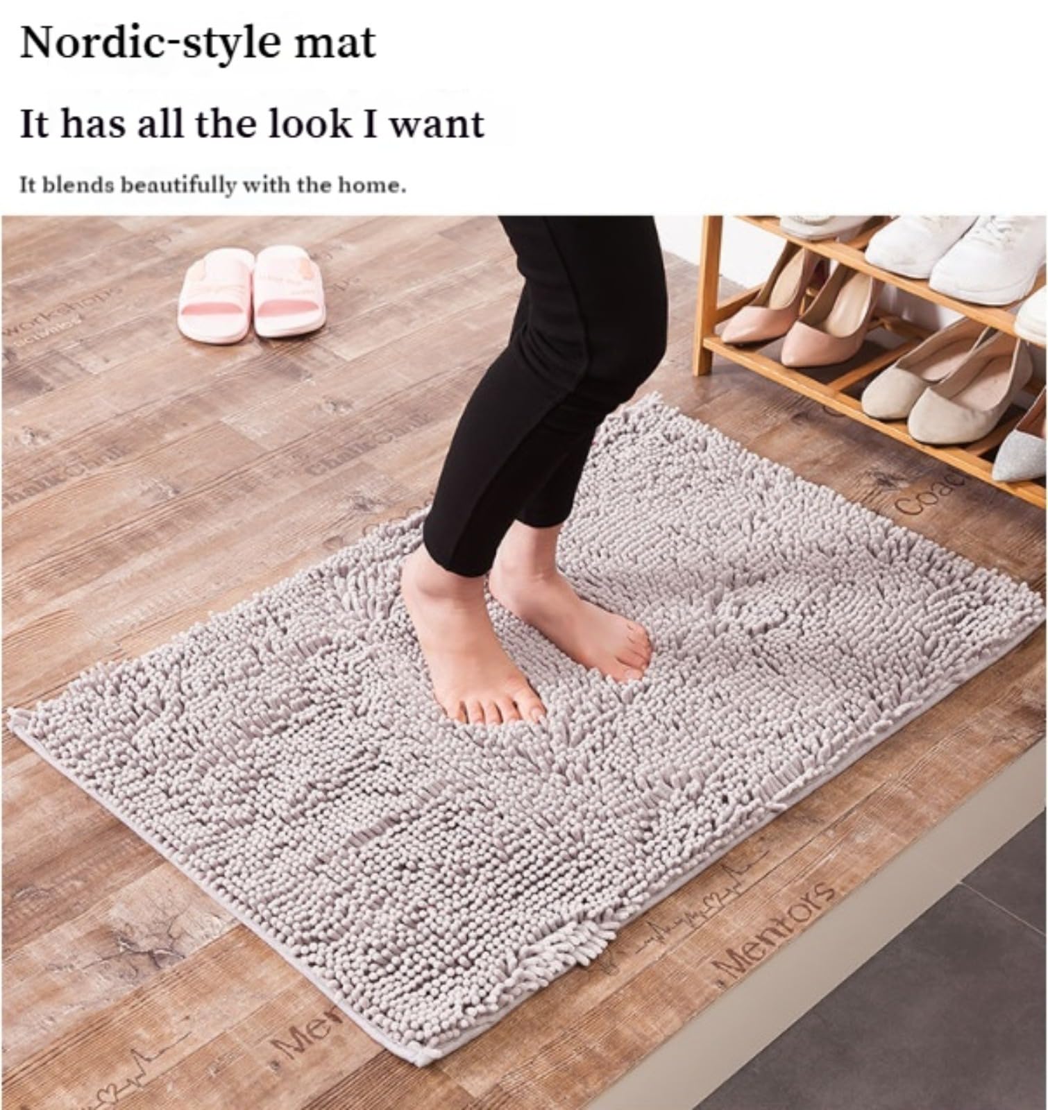 Tapis Ultra-Absorbant pour Pattes d'animaux - Tapis d'Entrée Absorbant Anti-Dérapant, Tissu Doux pour Confort des Pattes, Anti-Dérapant à Base Texturée, Coutures Renforcées, Multizones Utiles