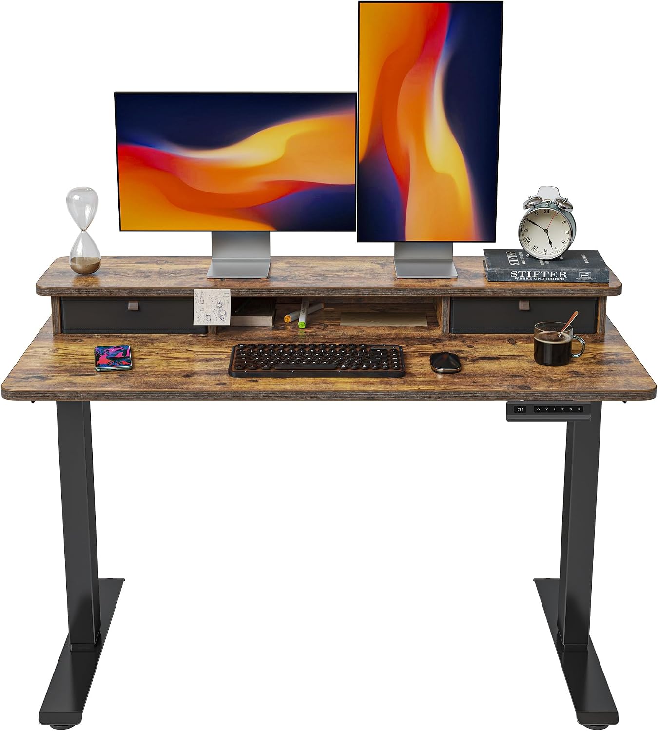 Fezibo Electric Standing Desk with Drawers