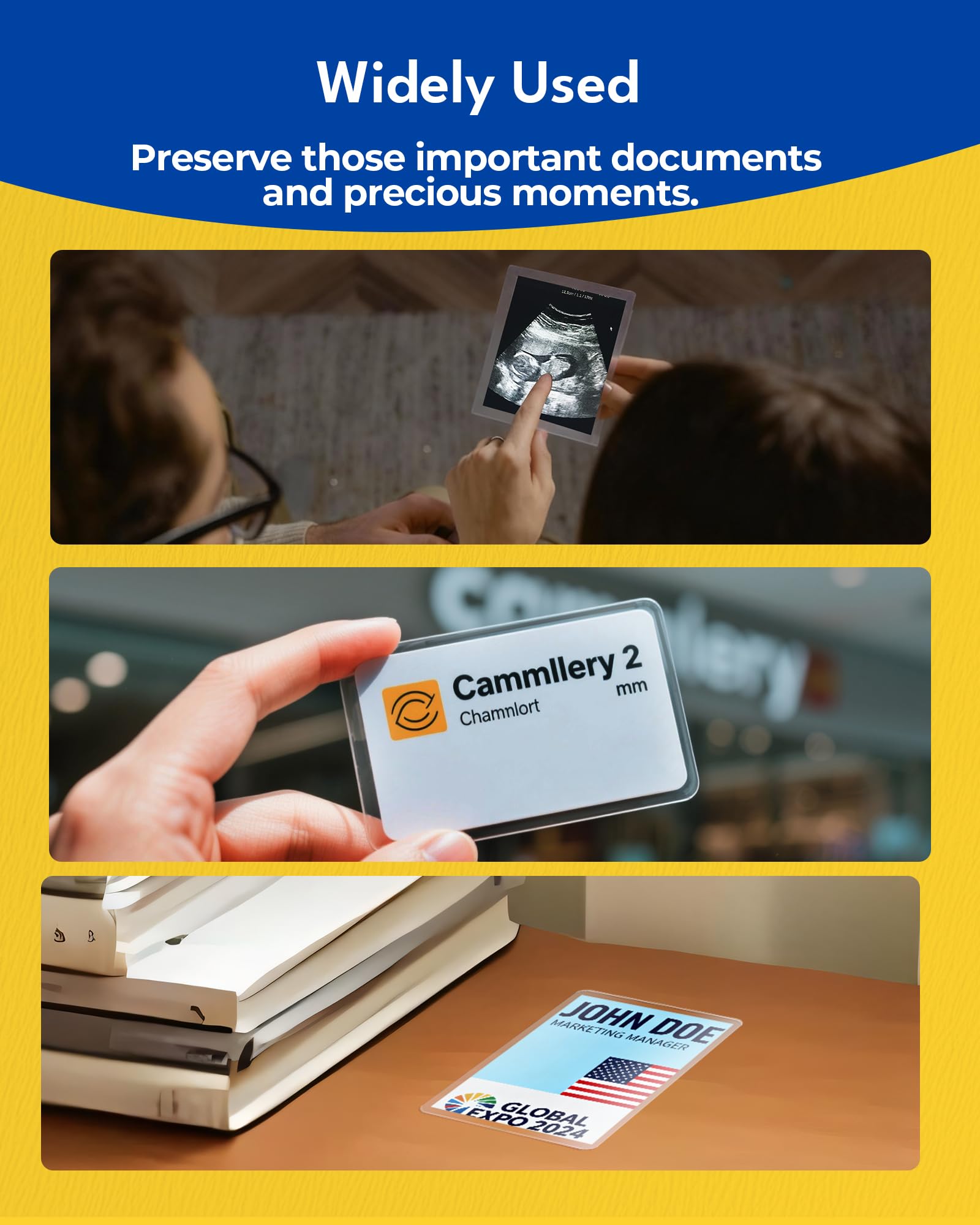 Laminating Pouches - 50 Pack for Business Cards -9 Laminating Pouches - 50 Pack for Business Cards -9
